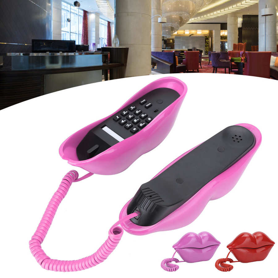 Lippen telefoon modieus grappig thuis nummer opslagfunctie met vs/vk bedrading