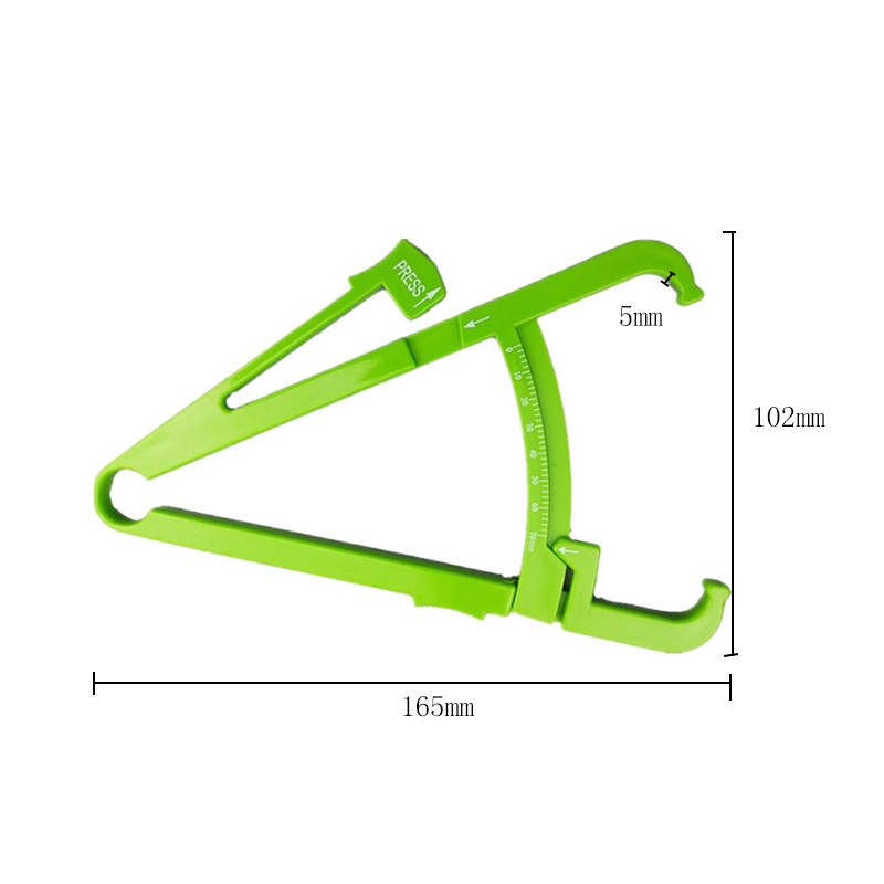 Caliper Tool Tester With Measure Chart for Accurate Skinfold Body Fat Percentage