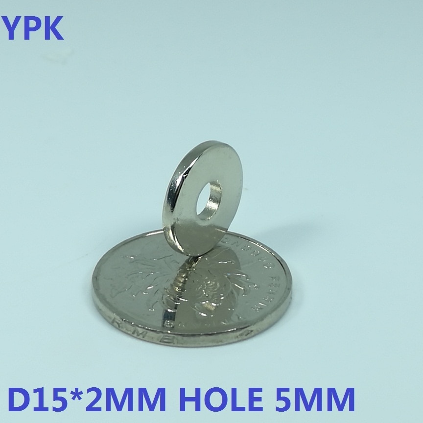 10 Stks/partij Ring Neodymium Magneet 15*2 Gat D5 N35 Krachtige Ndfeb Magneet 15X2 Permanente Magneten 15x2-5