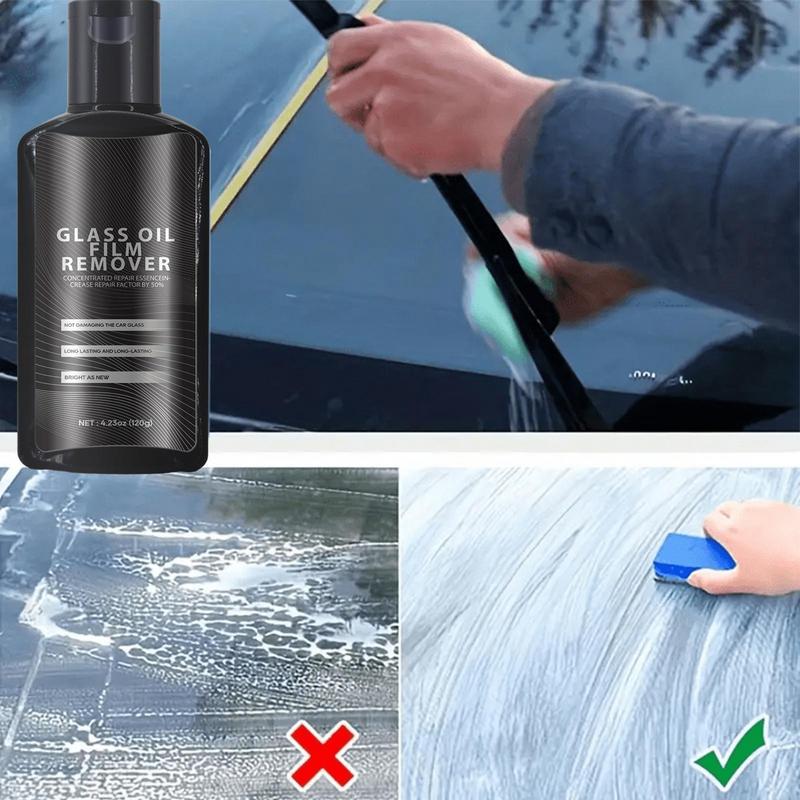 Limpiador de vidrios de coche, eliminador de manchas de agua para ventanas de 120g con esponja, limpieza de ventanas de larga duración para vitrinas comerciales automotrices