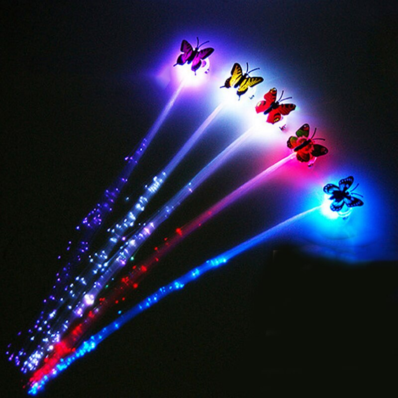 Luminous Butterfly Festival Kids Led Lighting Up Headwear for Children Flashing Glowing In The Dark Glow Party Supplies
