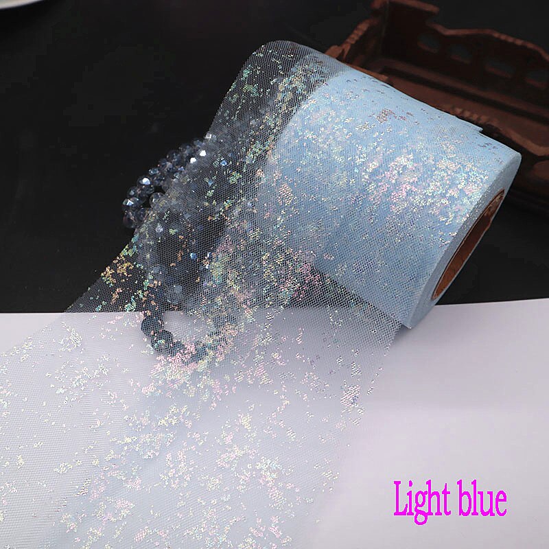 Rollo de tul brillante, cinta de 6cm x 25 yardas para bricolaje, lazo hecho a mano y decoración de boda, suministros para , falda tutú para Baby Shower: Amarillo claro