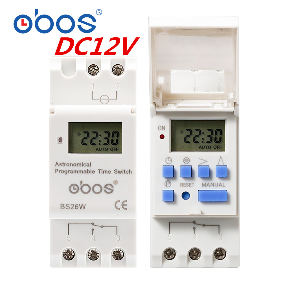 Astronomiskt programmerbar tidsomkopplare  bs26w ac220v programmerbar digital timeromkopplare 16a valbar spänning  ac110v dc12v dc24v: Bs26w dc12v