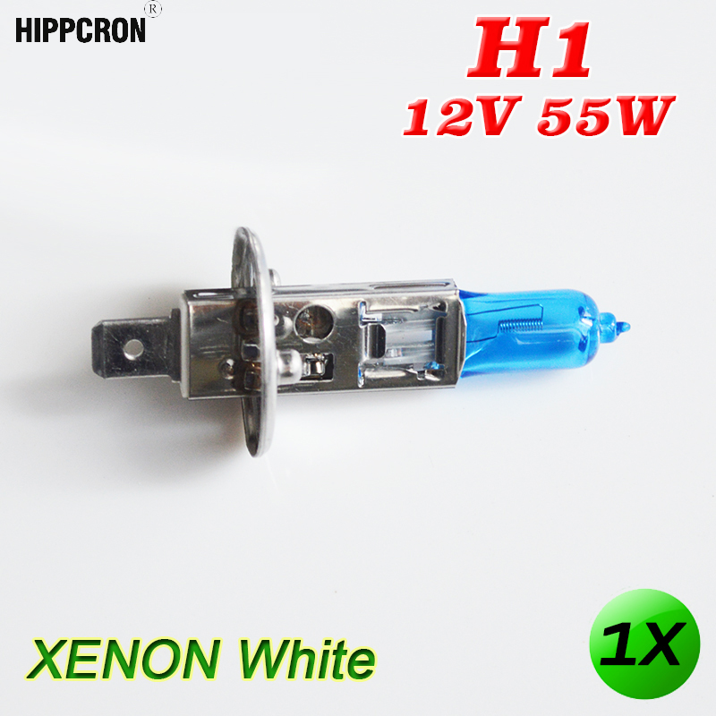 Hippcron H1 Halogen Bulb 12V 55W Super White Xenon Bright Dark Blue Quartz Glass Car HeadLight Fog Light Auto Lamp