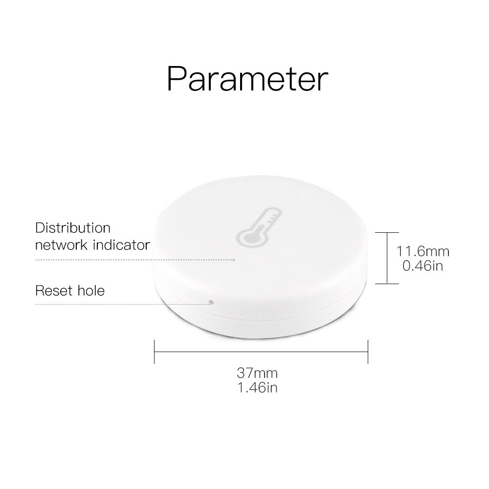 Tuya Zigbee Smart Temperatuur En Vochtigheid Sensor Smart Home Security Smartlife Thermometer Met Tuya Smart Leven App Alexa