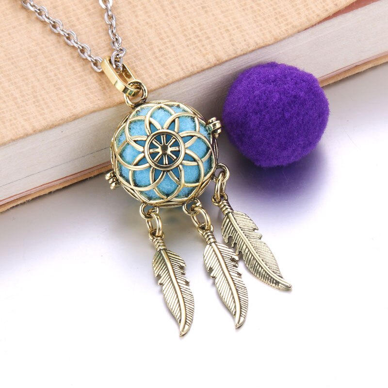 aromat otwarty klasyczny pióro wisiorek medalion perfumy olejek dyfuzor robić aromaterapii naszyjnik medalion naszyjnik z Podkładka 8839: H