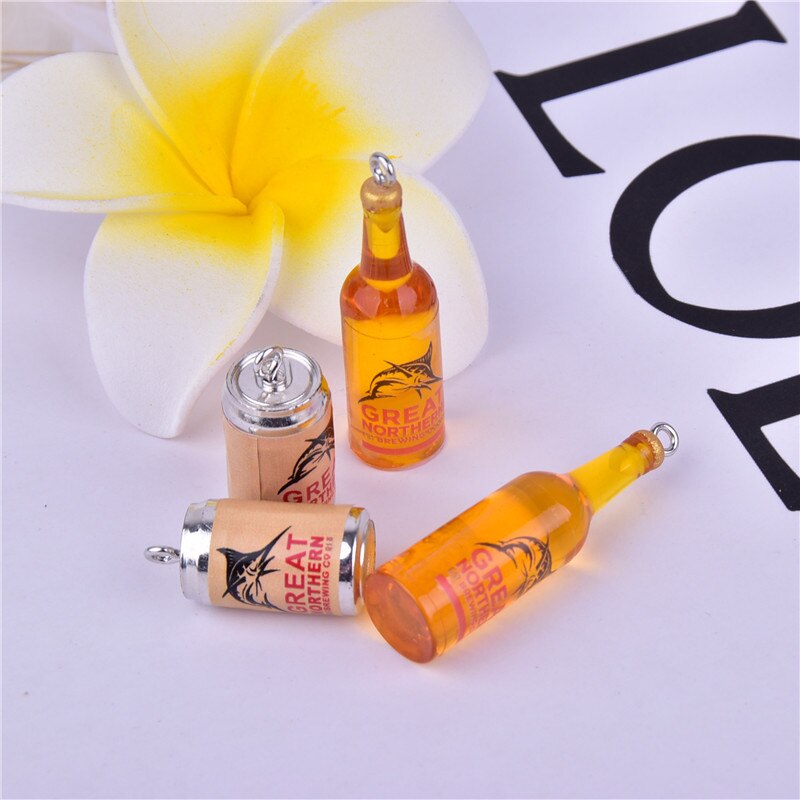 10 stück/packung, 3d hai-bierflaschen-anhänger aus kunstharz für ohrringe, schlüsselanhänger und schmuckherstellung