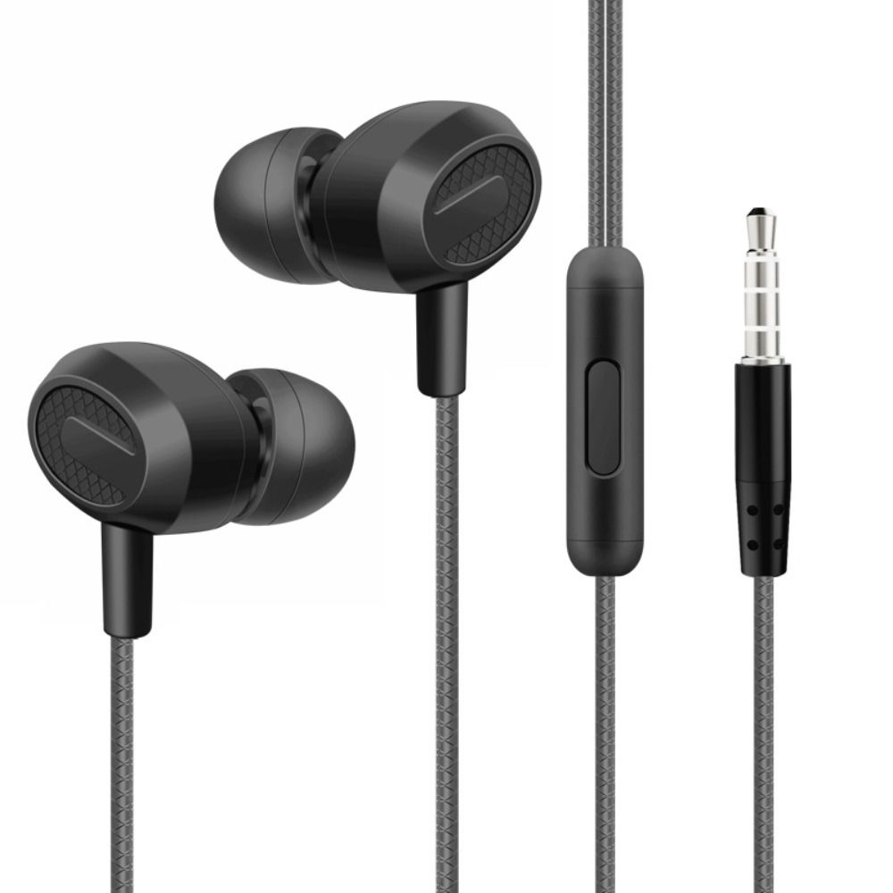 1PC 3.5mm Wired Earphones Universal In-ear Headphones Portable Subwoofer Stereo Sports Earphone With Mic Noise Cancelling Earbud