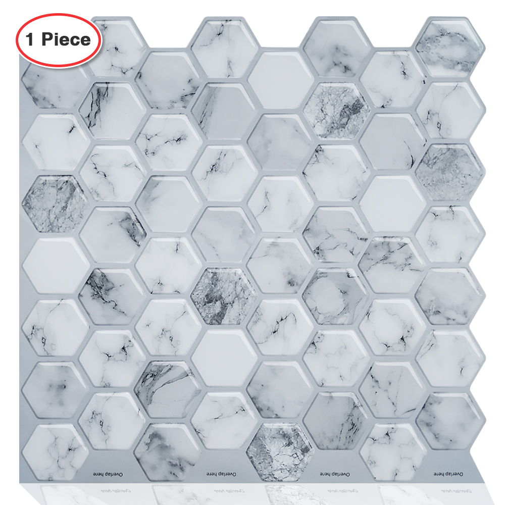 Kjøkken selvklebende mosaikk veggdekal t-bane skrell og stikk backsplash vinyl fliser klistremerker