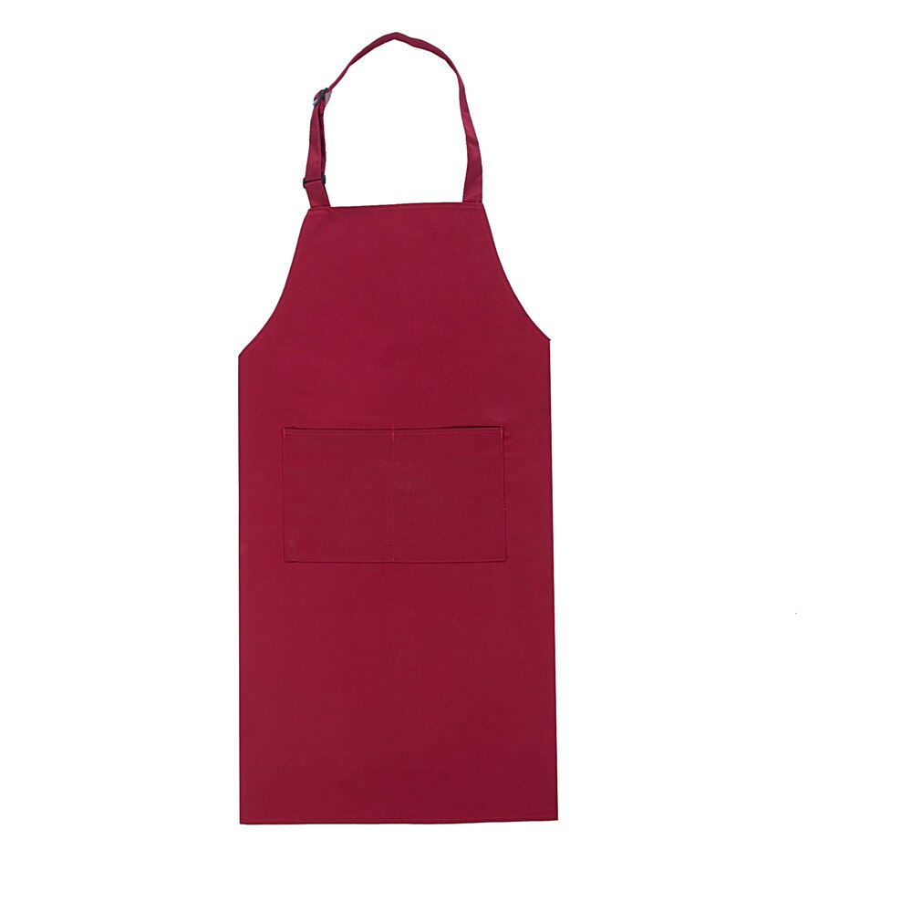 6 farve mad service kok arbejdstøj justerbar grime hals bbq forklæde restaurant bageri hotel tjener kok arbejd uniform: Rød