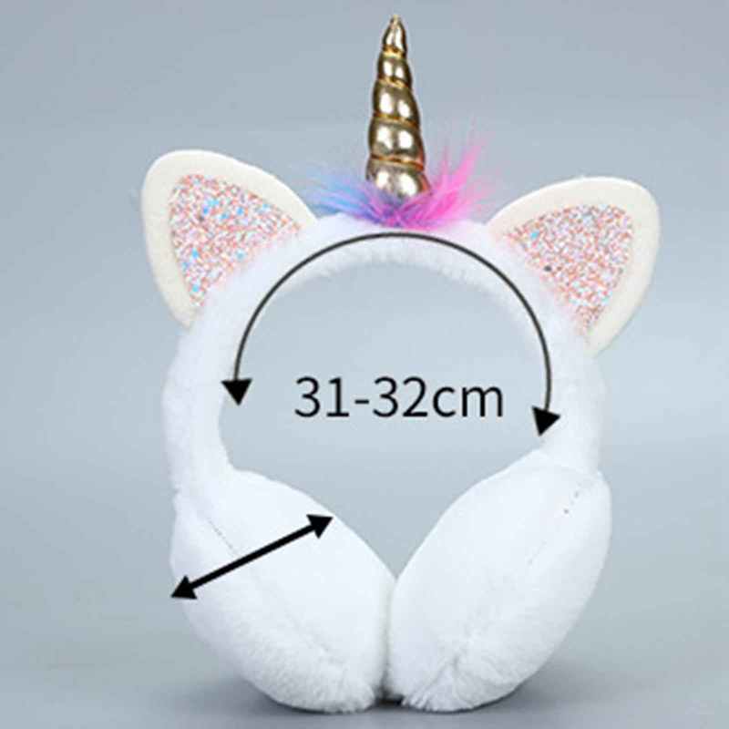 Winter Ear Muffs Kids Lovely Thicken Plush Unicorn Warmer Earmuffs Oreille Ear Cover Oorwarmers Dames