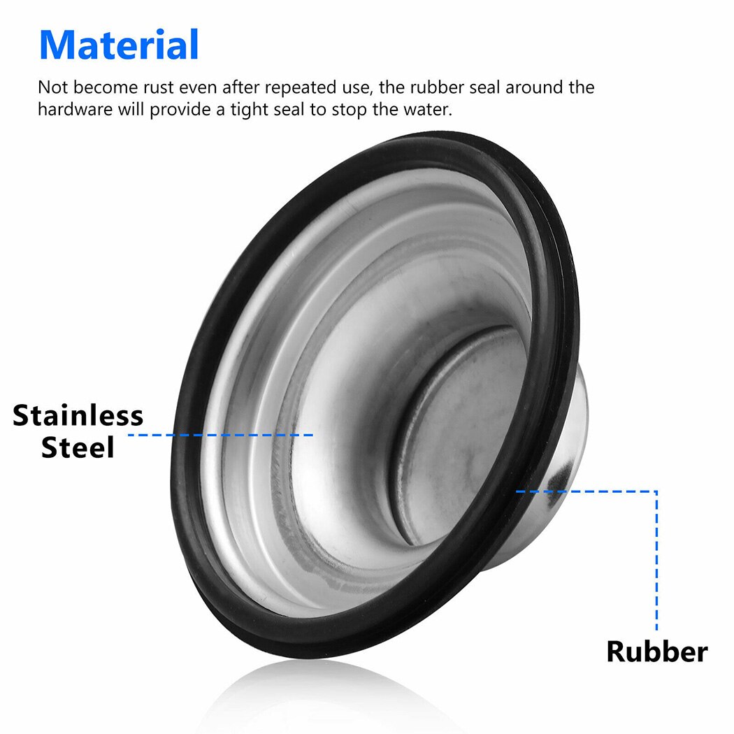 Stal nierdzewna + utylizacja odpadów gumowych korek stal nierdzewna + czarny 85mm zlewozmywak części sprzedaż trwałe