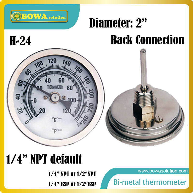 Industrie bimetaal thermometeri geschikt voor ketels, pijpleidingen, verwarming metingen en andere industriële apparatuur
