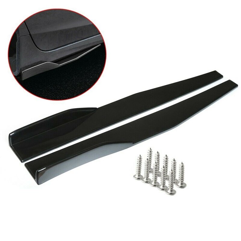 Universal Side Skirts, 2PCs Universal Car Body Styling Side Skirt, Left/Right Rocker Splitters Diffuser Winglet Wings Bumper Kit