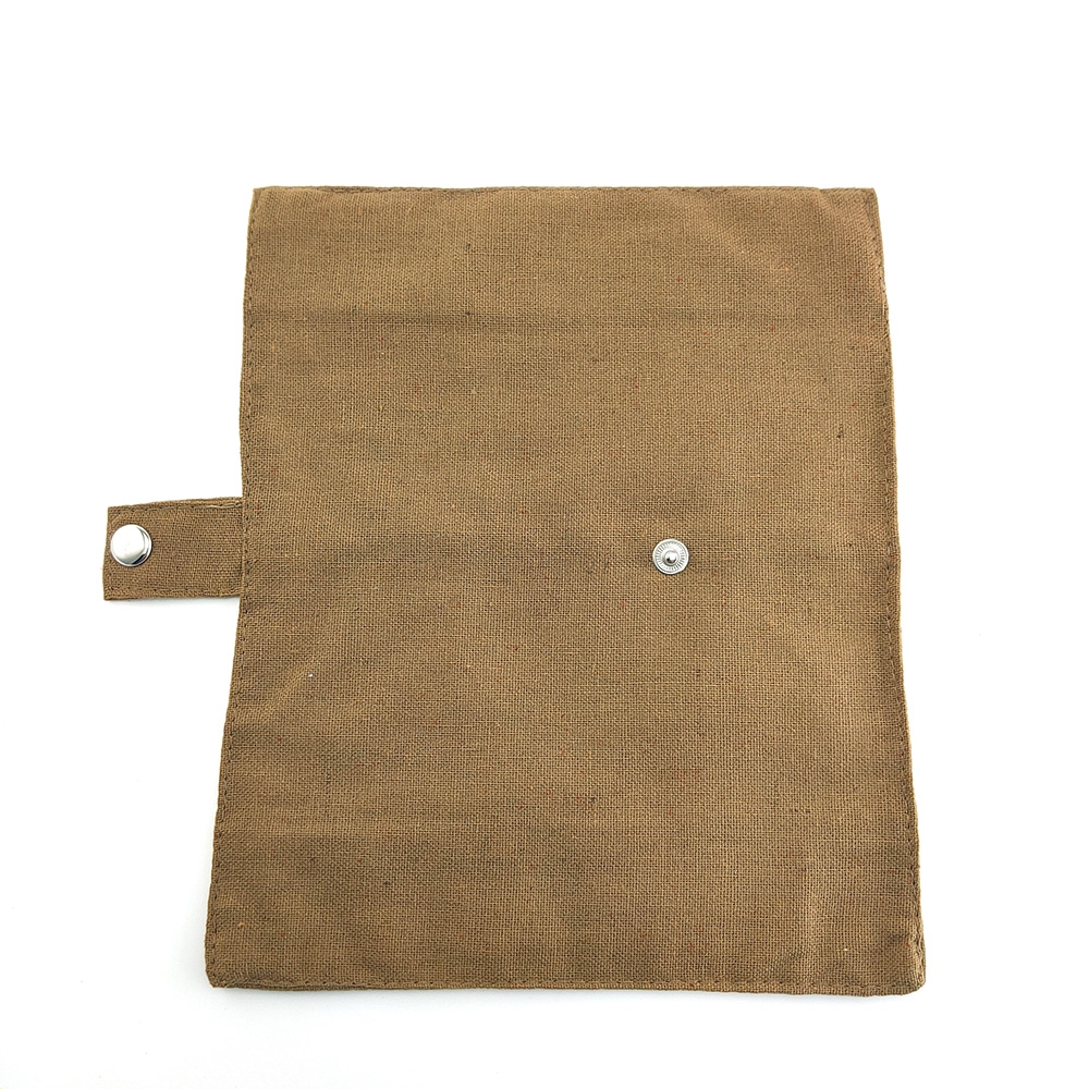 1Pc Opbergtas Bestek Set Canvas Doek Zakken Reizen Camping Buggy Tas Bestek Brush Pouch Herbruikbare Pen Zak Neutrale snap Stijl