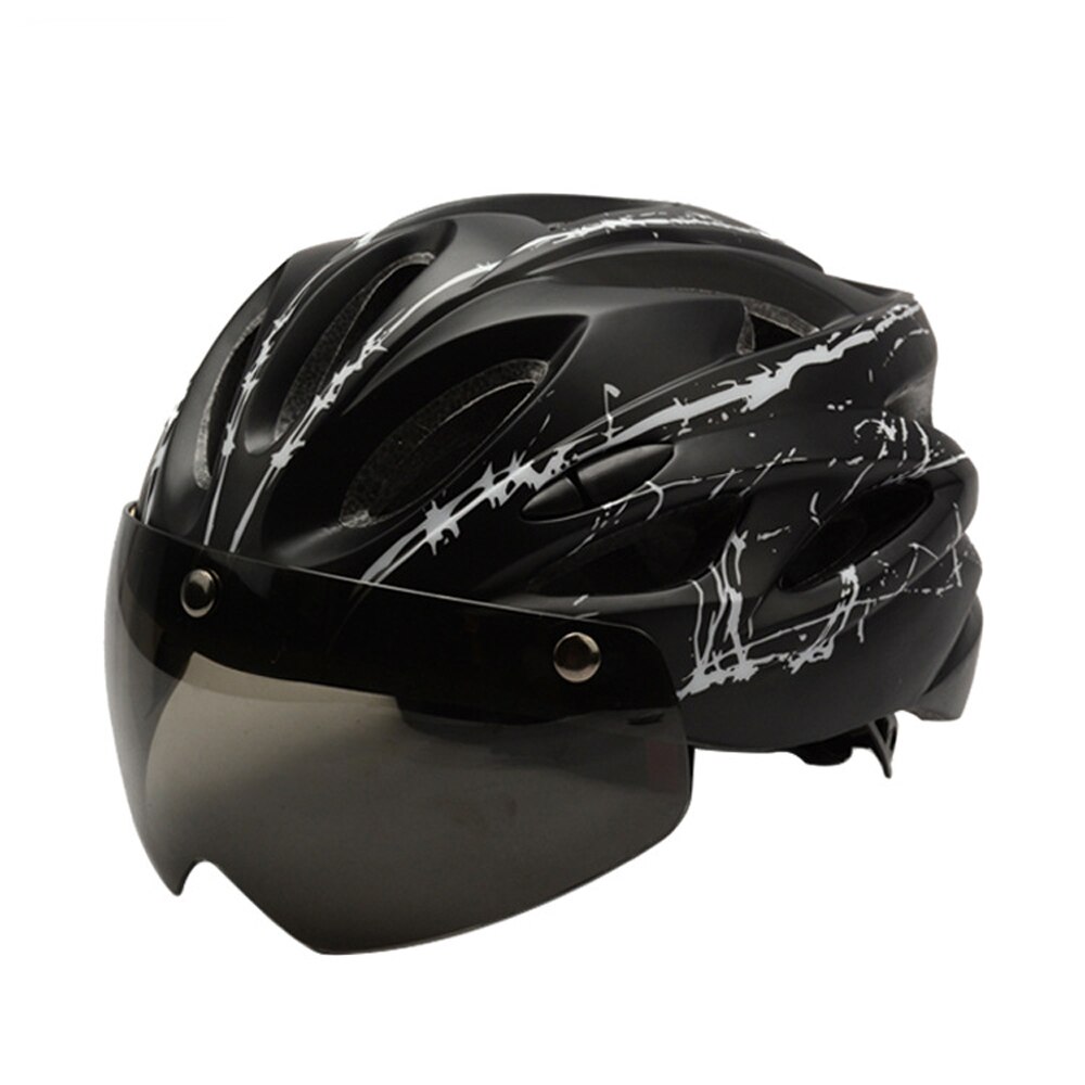 250g Fahrrad Helm Mit Brille Rennrad Fahrrad Sport Sicherheit Helm Reiten Männlichen Rennen in-Schimmel Zeitfahren Helm: A
