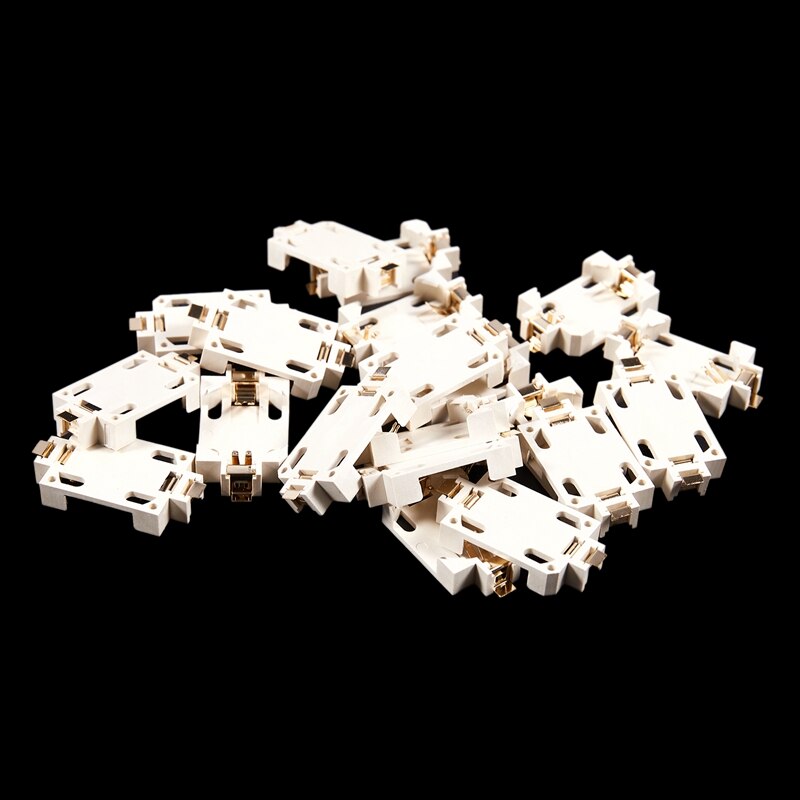 20Pcs Witte Behuizing CR2032 Smd Cell Button Batterij Houder Socket Case