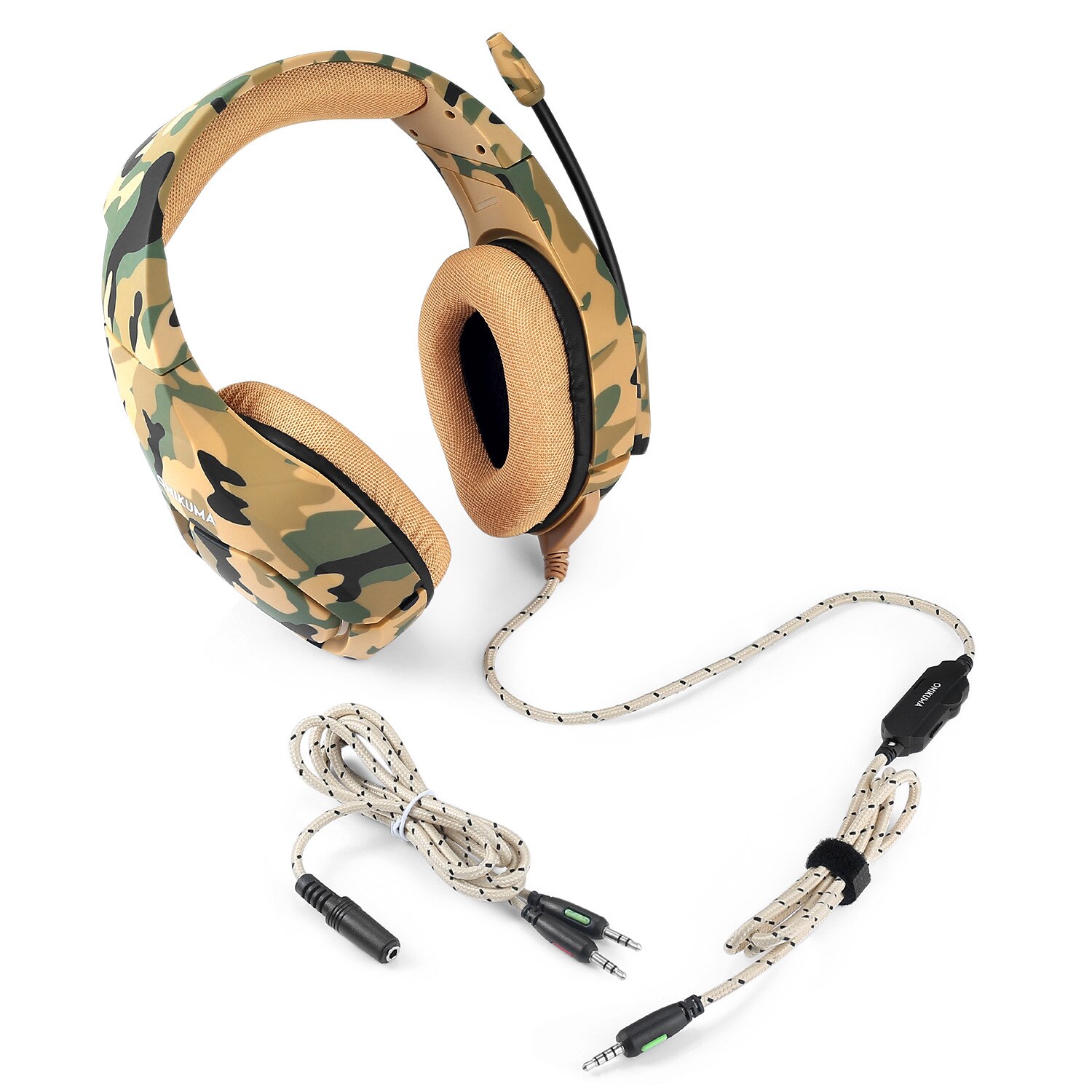 Grensoverschrijdende onikuma oortelefoon K1 camouflage oortelefoon pc PS3 PS4 game headset Xbox Op