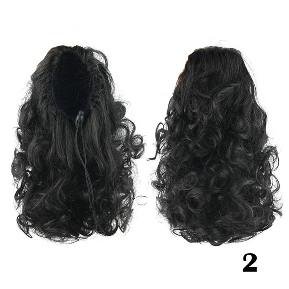 Soowee High Hairpiece Curly Ponytails Synthetic Hair Ponytail Hair Extensions Hair Bun Pony Tail: #2