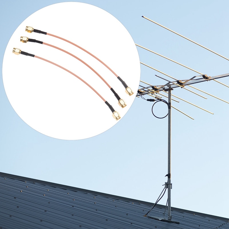 SMA Male To SMA Male Connector Pigtail Cable WIFI Router Extension RP SMA Male Switch RP-SMA Female Pigtail Cable RG316