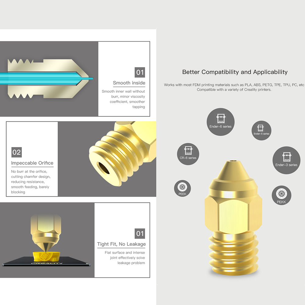 Creality Ender 3 V2 Neo/Ender-3 Max Neo Nozzle 5PCS Silicone Socks and 5PCS 0.4mm Nozzles Silicone Cover
