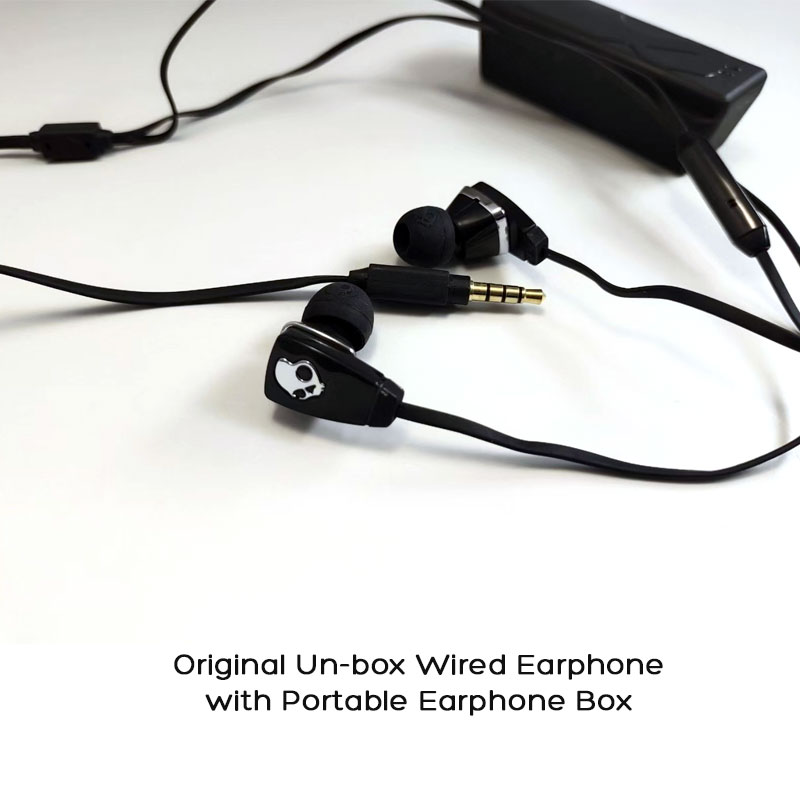 Original novo Skullcandy Merge fone de ouvido com fio de alta qualidade de som fone de ouvido intra-auricular com entrada de áudio de 3,5 mm, cor preta.