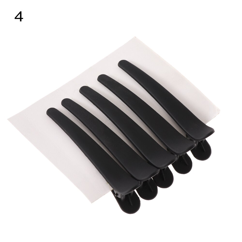 6Pcs Metal Duck Mouth Hairdresser Hair Clip Salon Hair Clamps Hairdressing Pro Section Hair Clips Hair Styling Accessories: 5Pcs 4