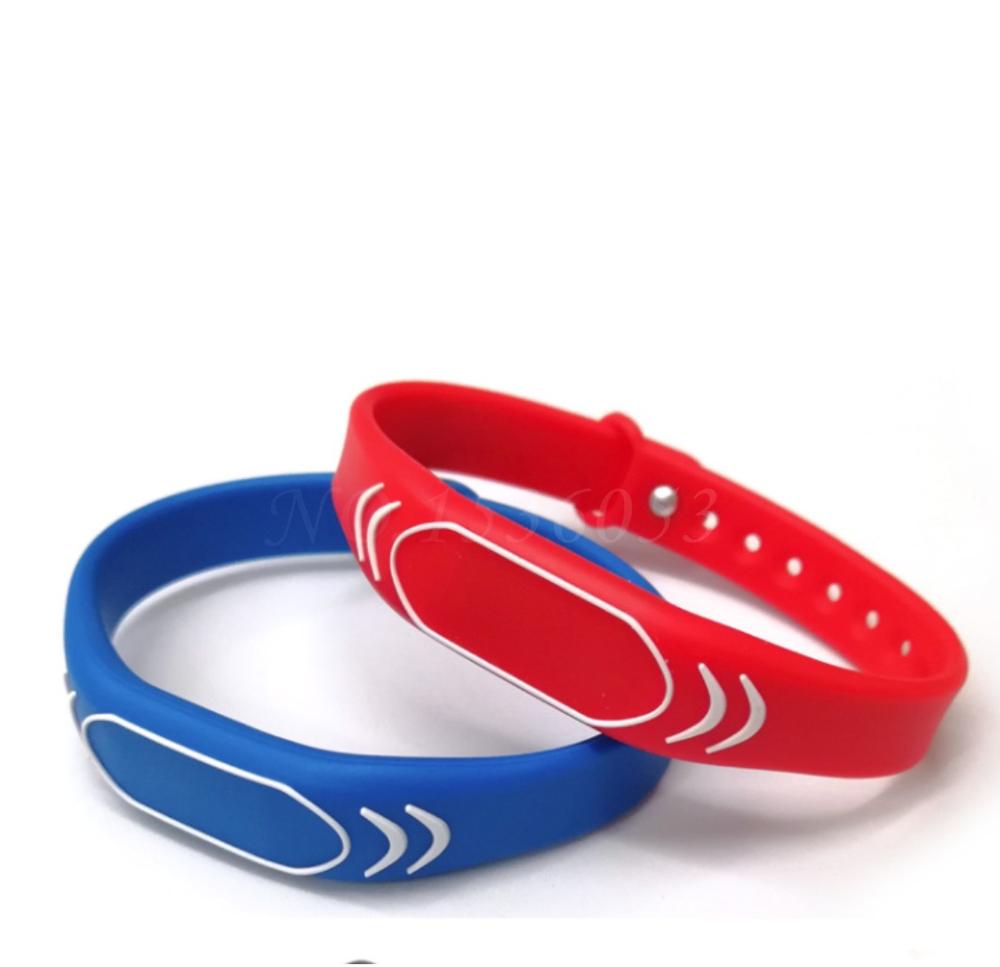 13.56MHZ ISO14443A RFID band 1K Adjustable NFC Silicone rfid wristband card