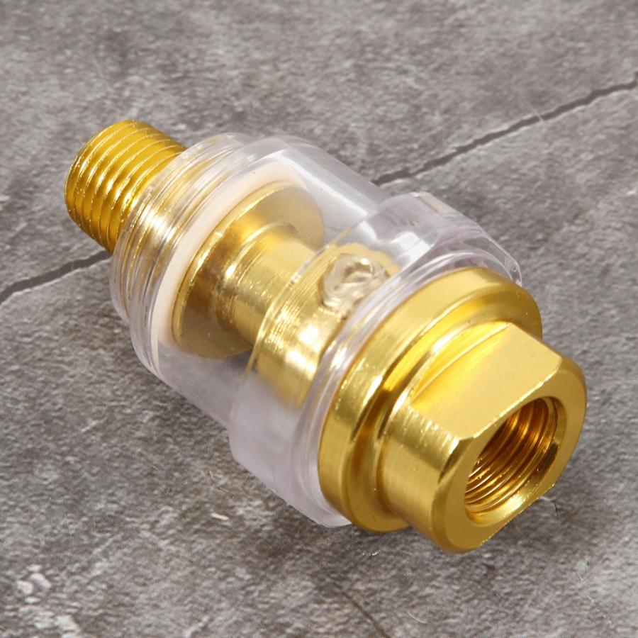 Lubricador de aceite en línea Mini NPT, 1/4 pulgadas, accesorio de herramienta neumática de cobre de Color dorado