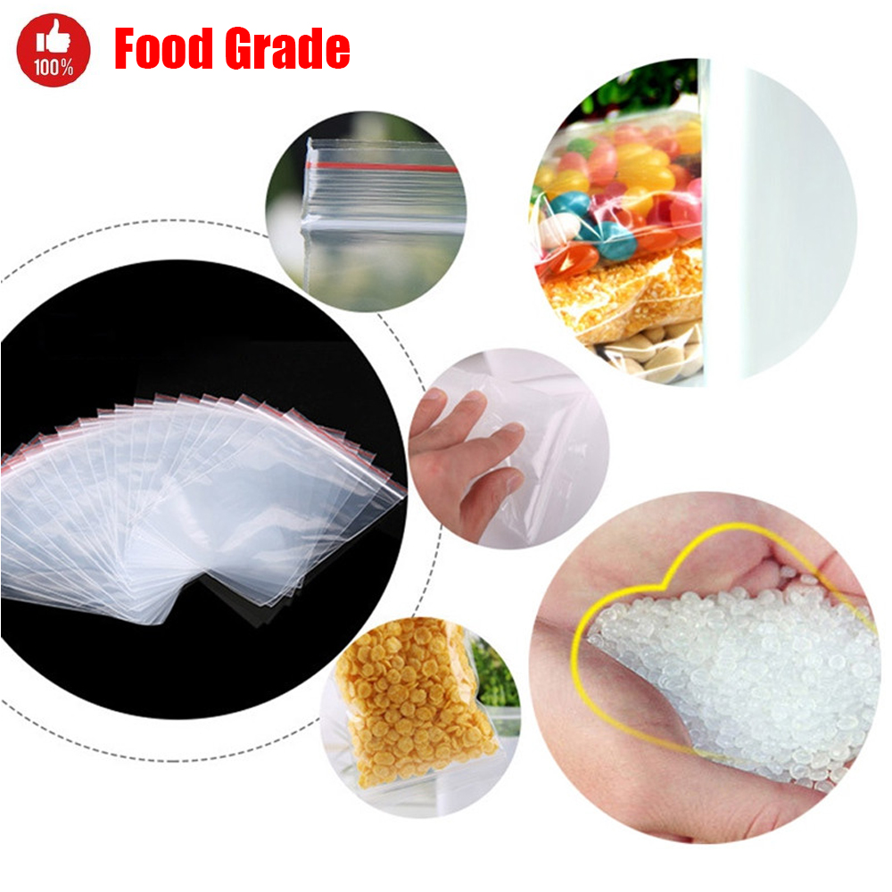 100-500 sztuk Resealable plastikowe torby na zamek błyskawiczny Self Seal wyczyść worek foliowy opakowanie do przechowywania żywności woreczki próżniowe świeże torba organizer