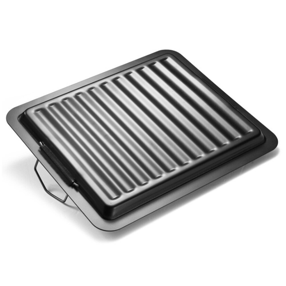 Barbecue Pan Stalen Plaat Bbq Grills Kookgerei Duurzaam Bakken Trays Handig Tool Keukengerei Praktische Party Diy Grill Plaat