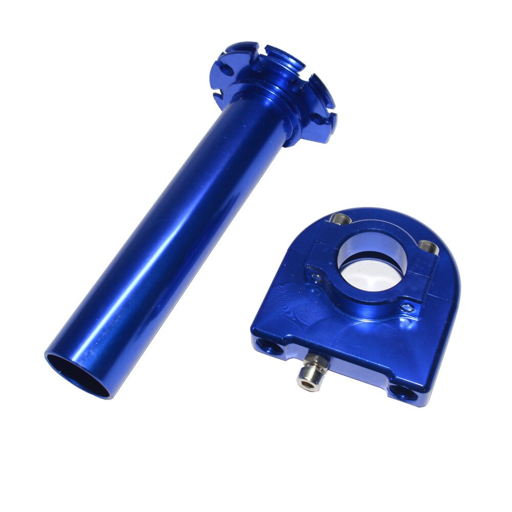 Universal 22Mm 7/8 "Aluminium Gaspedaal Throttle Twist Grips Handlebar Motorcycle Scooter Bike Cafe Racer Stuur Grips: Blue