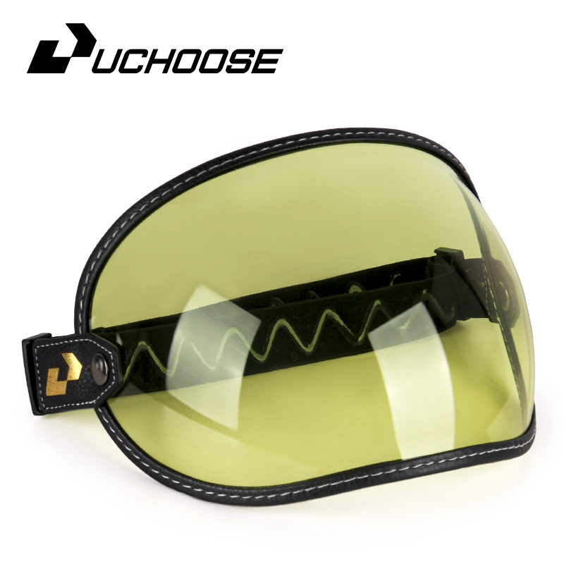 Retro-motorradbrille mit universellem bubble-visier und uv-schutz, vintage-motorradbrille, helmvisier, robust: Schwarz