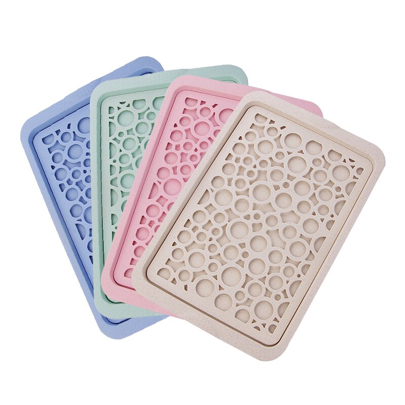 double plastic water cup drain tray household rectangular fruit plate living room cup cup tray tray WF3091501