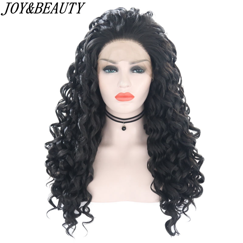 Alegria & beleza 26 "preto bege cinza marrom natural onda de água cabelo feminino maquiagem festa de casamento presente sintético rendas frente perucas diárias