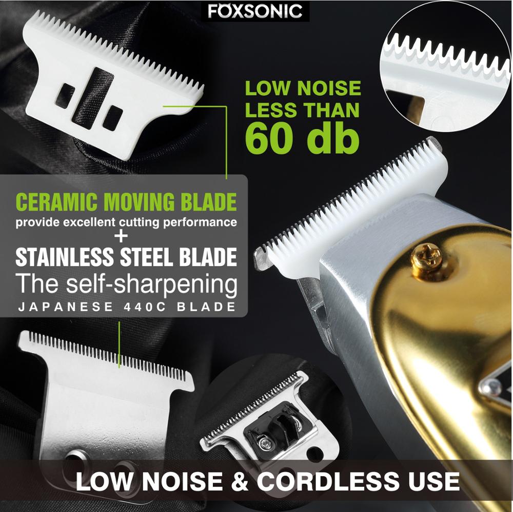 Tondeuse professionnelle en métal pour hommes, rasoir électrique à lame en T pour barbe et coupe de cheveux, Machine sans fil pour salon de coiffure