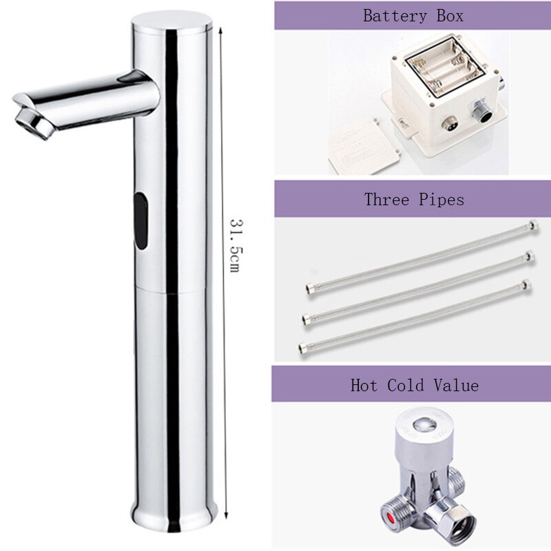 Brass Chrome Smart Sensor Basin Faucet Bathroom Faucet Automatic Sensor Faucet Cold Mixer Crane Bathroom Faucet Taps