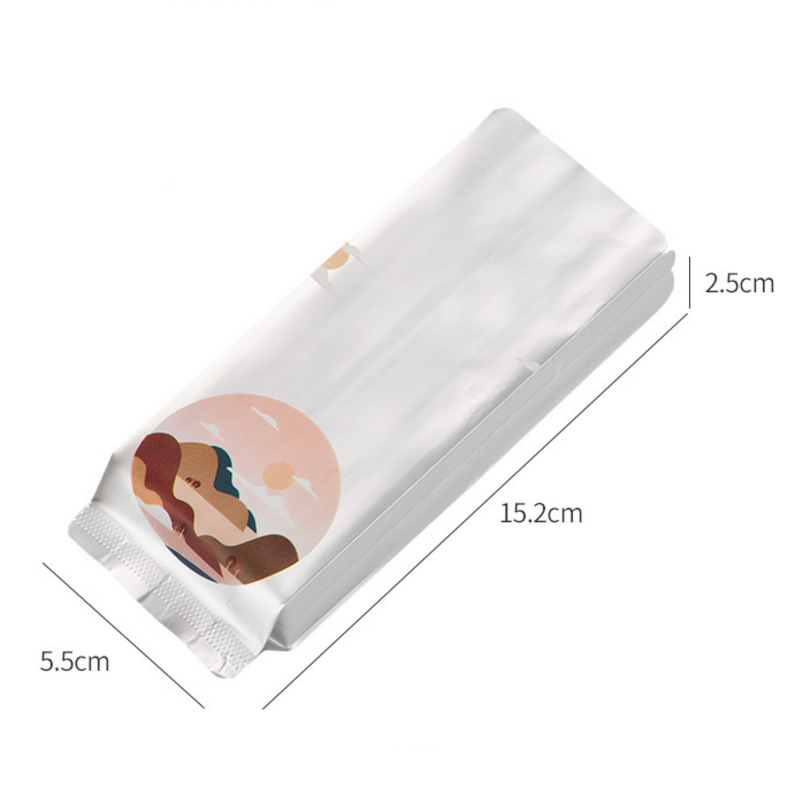 100Pcs/Lot Aluminum Foil Tea Bags Vacuum Heat Seal Packaging Pouches Food Coffee Mylar Foil Bag 152x55mm: white B