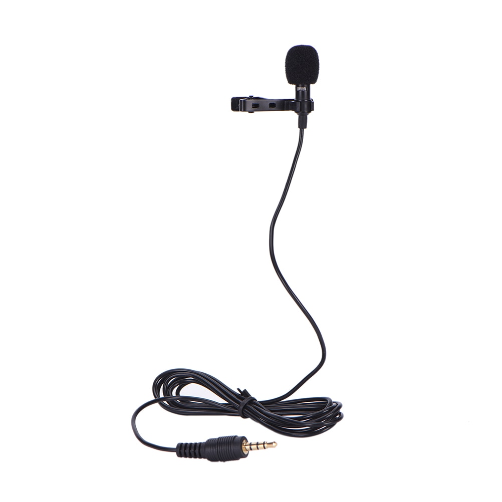 1pcs Clip-on Lavalier Microphone 3.5mm Mini Wired Condenser Microphone For Smartphones Laptop Micro