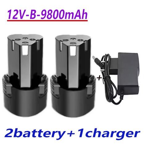 Hohe Kapazität 12V 9800mAh Universal Akku Für Elektrowerkzeuge Elektroschrauber Bohrmaschine Li-Ion Akku: Blau