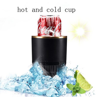 Dc 12v smart bil och kall kopp snabb kylning uppvärmning bärbar bil mini kyl isolering kopp kaffe te frys