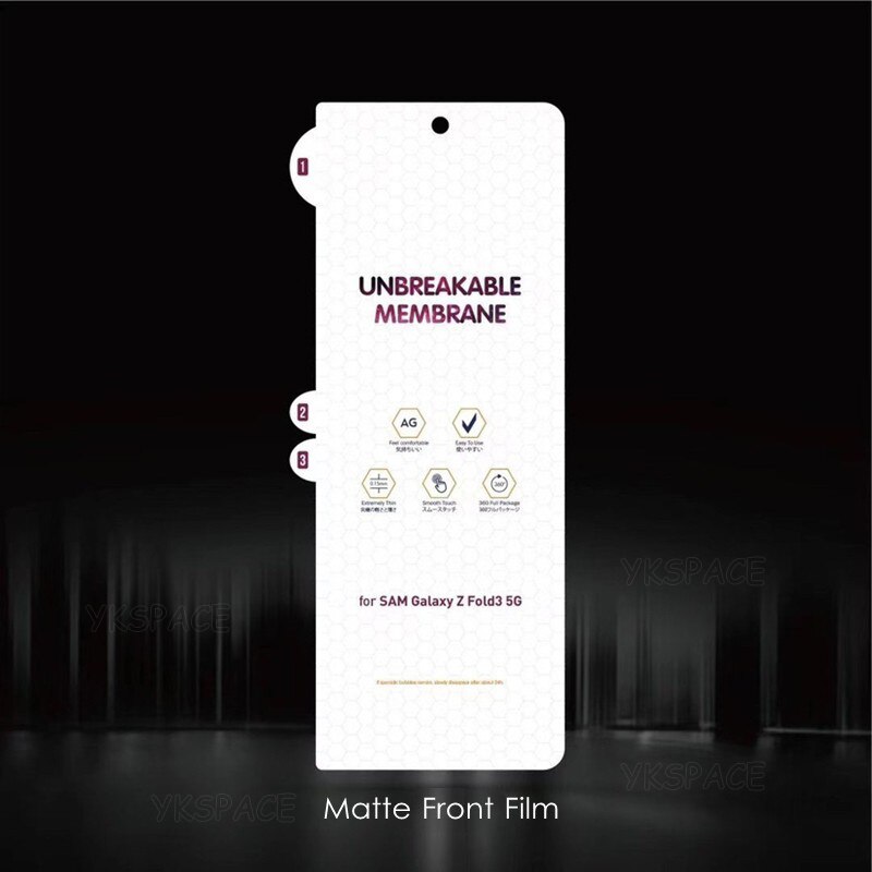 4 In 1 Front Back Matte Hydrogel Film Voor Samsung Galaxy Z Vouw 3 2 W22 W21 Zachte Frosted Screen protector Anti Geen Vingerafdruk: Matte Front Film / For Samsung W22