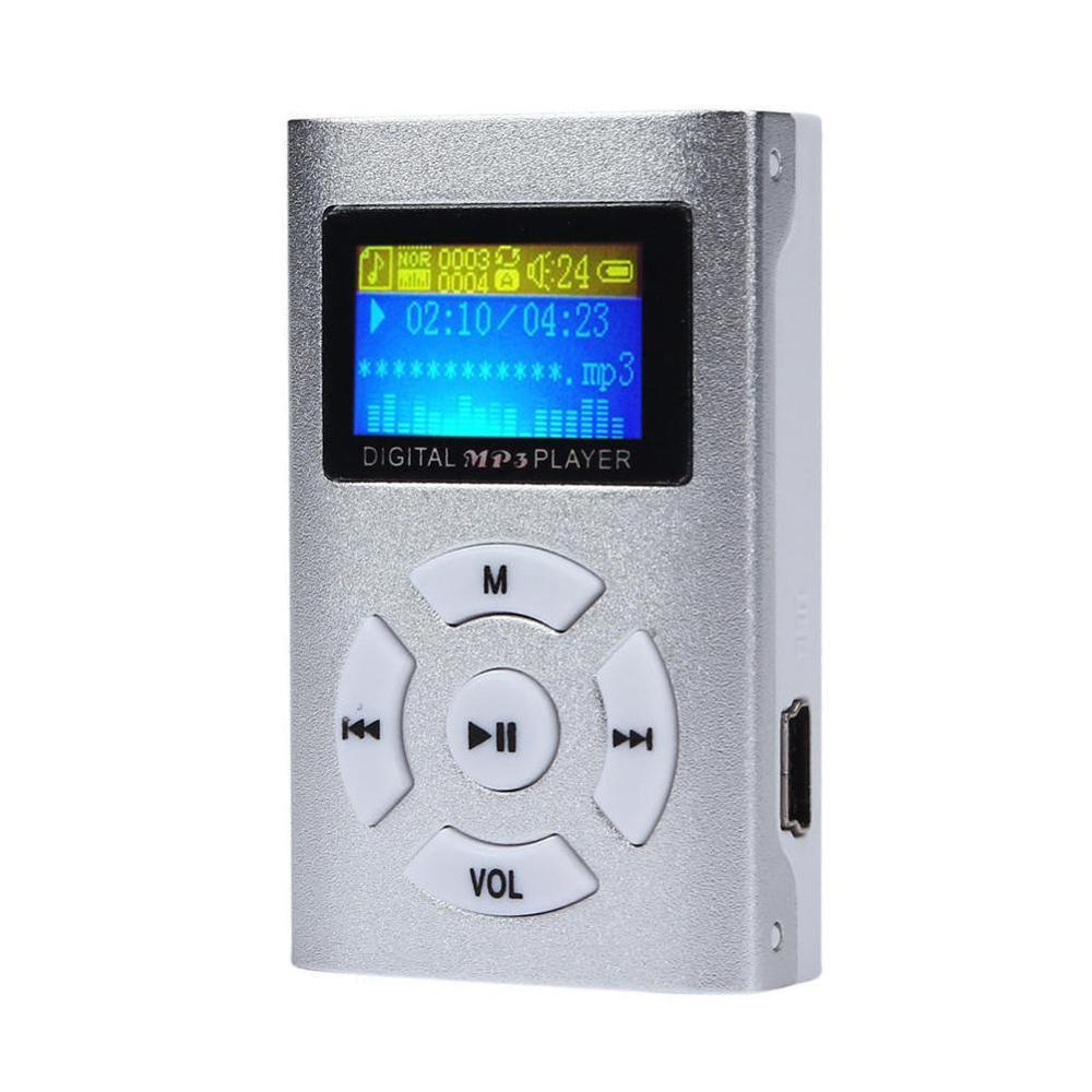 Mini reproductor de música MP3 USB Hifi, pantalla LCD, compatible con tarjeta Micro SD TF de 32GB, deportivo, a la , estilo, , 1 Uds.: Gray