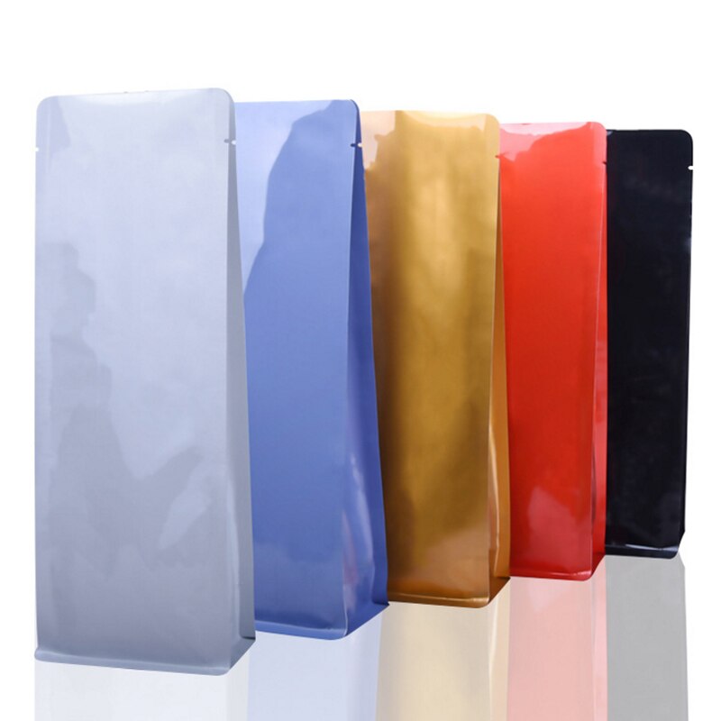 Sachet d'emballage en feuille d'aluminium pour café et thé, sachet octogonal, scellé, lot de 50