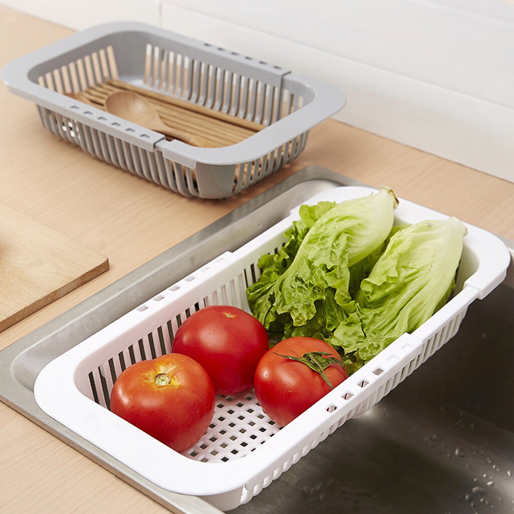 Küche Versenkbare Spüle Abfluss Korb Kunststoff Gericht Gestell Waschbecken Filter Wasser Korb Küche Spüle Zubehör Küche Abfluss Korb