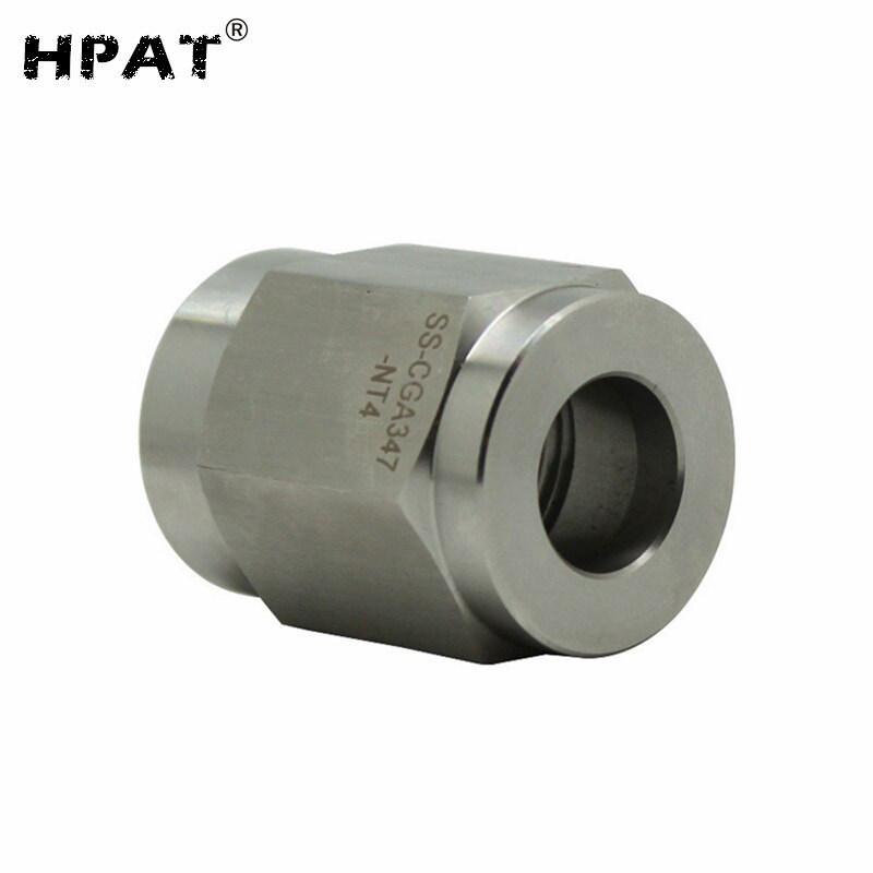 Hpat CGA-347 Moer &amp; Tepel, Regulator Inlaat Fles Fittings-Air/Hoge Druk: CGA347 Nut Only