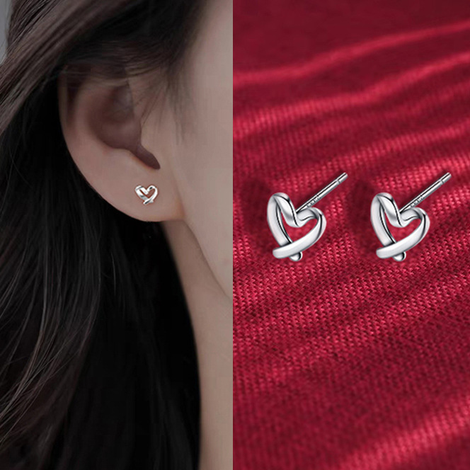 Pendientes hipoalergénicos de Plata de Ley 925 para mujer, Luna, estrella de David, hoja de arce, corazón, relámpago, joyería S999