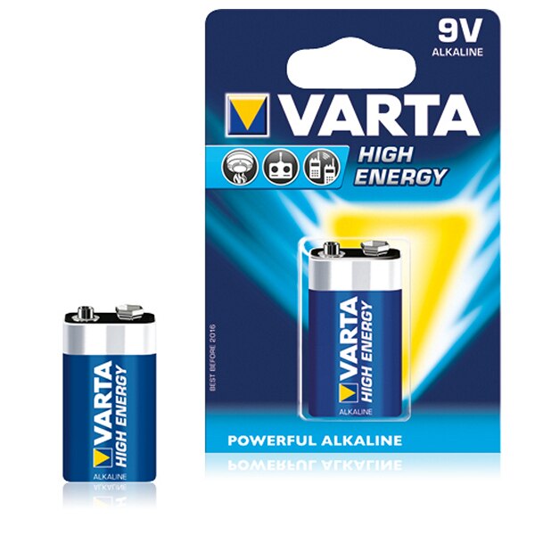Alkaline Batterij Varta 6LR61 9 V 580 Mah Hoge Energie Blauw