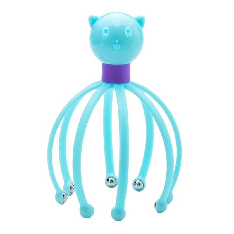 Masseur de tête de poulpe, Relaxation du cuir chevelu, soulagement du corps, élimination de la Tension musculaire, fatigue, Instrument de massage de tête en métal: 09