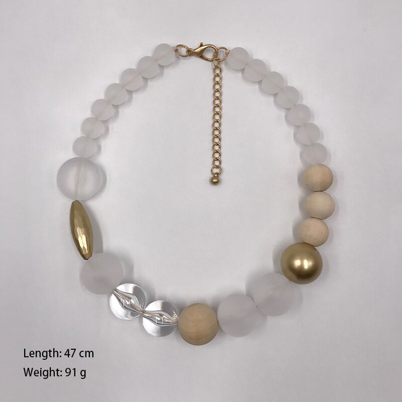 Kara &amp; Boerenkool Boho Sieraden Gothic Kraag Ketting Waxkoord Hars Hout &amp; Stone Kralen Aards Collares Ketting Vrouwen accessoires